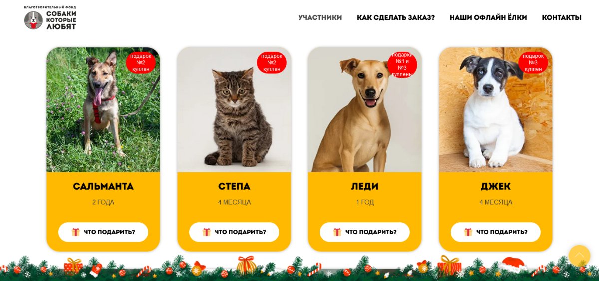 Фонд Собаки, которые любят - Благотворительная ёлка